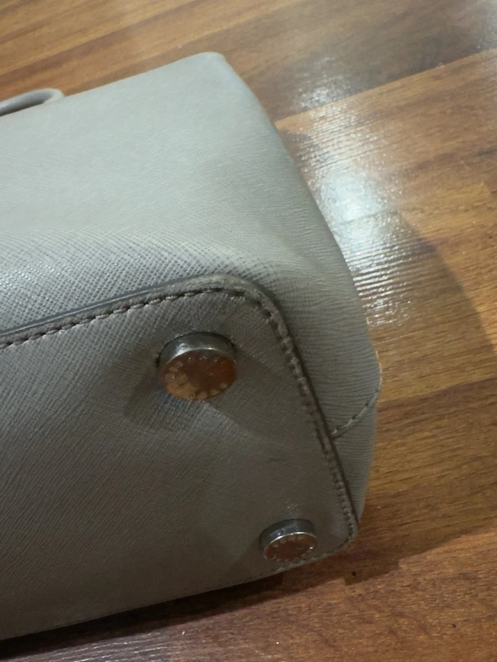 MICHAEL KORS GRAY SAVANNAH LARGE SATCHEL